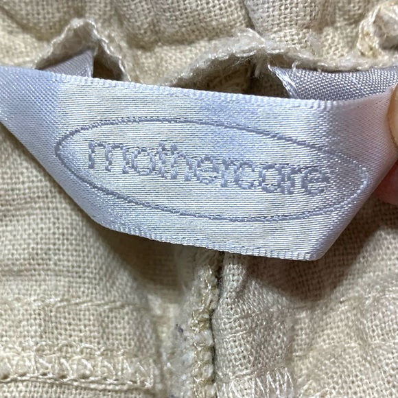 EUC Mothercare Beige Linen Adjustable Waist Cropped Pedal Pants Size 12 - Picture 5 of 11
